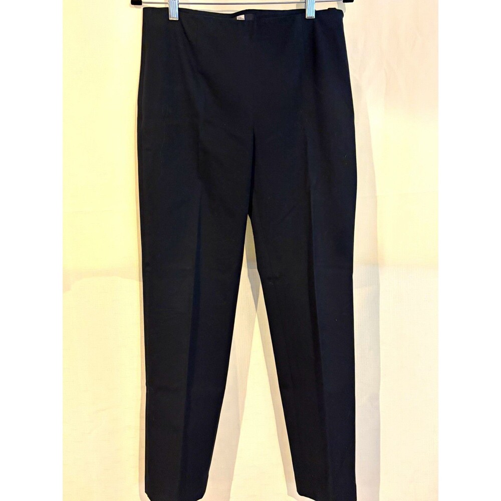 Saks Fifth Avenue Women’s Black Solid Flat Front Tapered Dress Pants 6 Reg